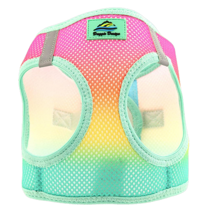 CHOKE-FREE-MESH-DOG-HARNESS-OMBRE-BEACH-PARTY