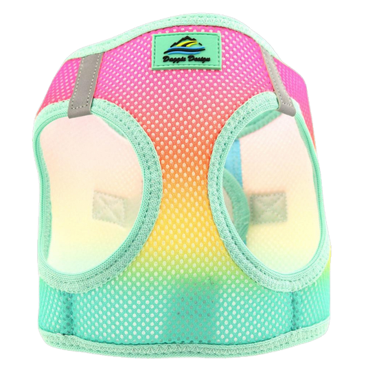 CHOKE-FREE-MESH-DOG-HARNESS-OMBRE-BEACH-PARTY