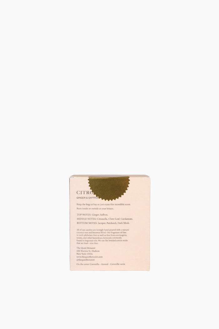 Citronella, Saffron & Ginger Candle