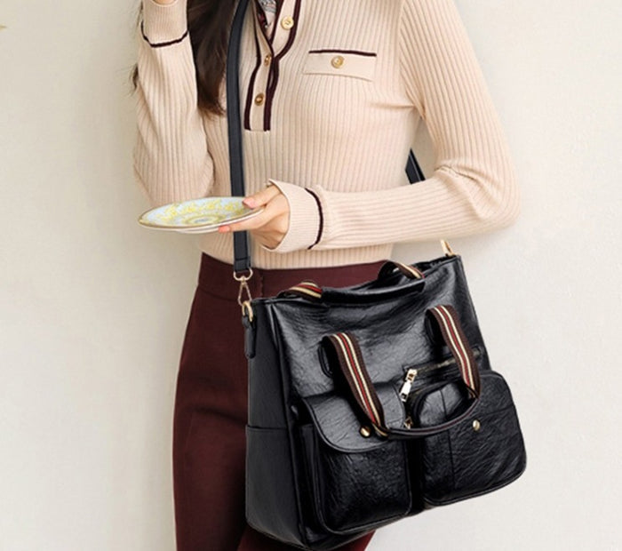 CL1370 - Retro Multi-Pocket Fashion Handbag