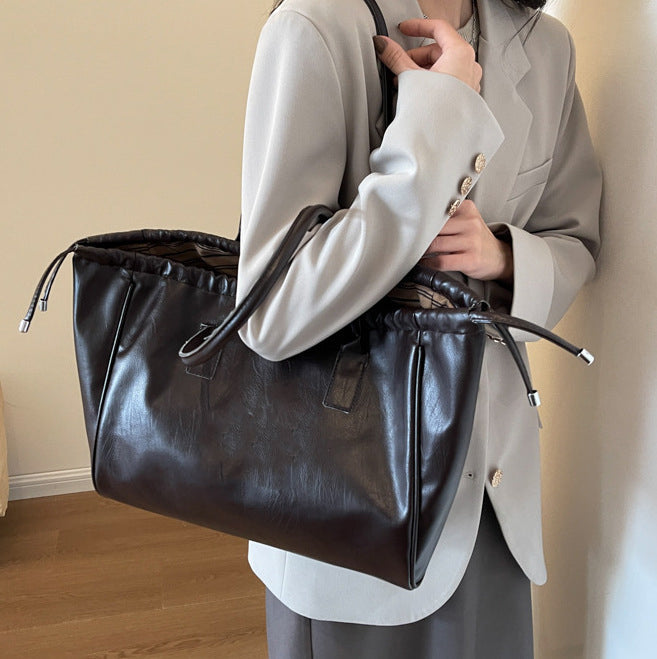 CL1392 - Elegant Dark Brown Fashion Tote Bag