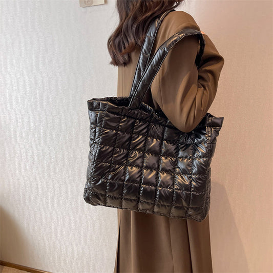 CL1399 - Embossed Black Tote Handbag