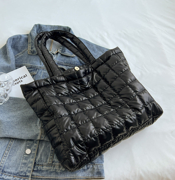 CL1399 - Embossed Black Tote Handbag