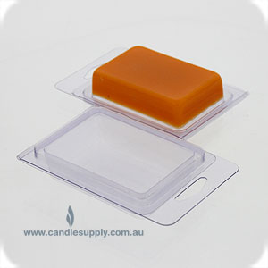 Clam Shell Soap Mould - Single Rectangle Cavity