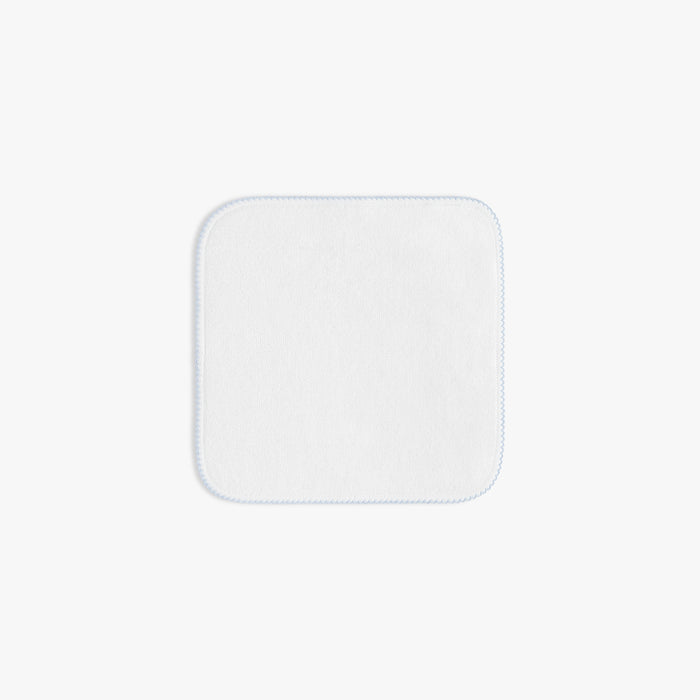Washcloth with blue trim