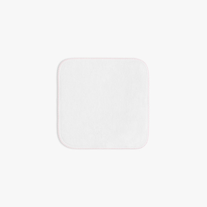Washcloth with pink trim