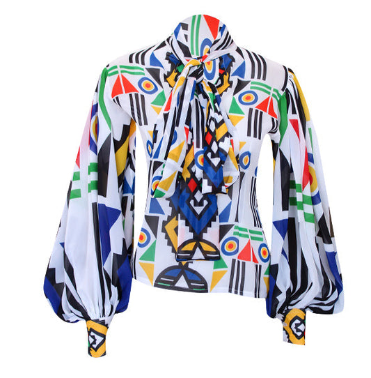Colorful Nguni Chiffon Blouse