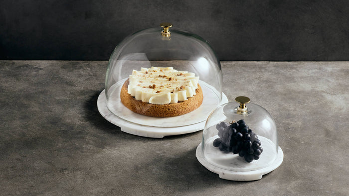 Cova Marble Base Dome Small - Magnolia Lane co. Home + Garden + Gift