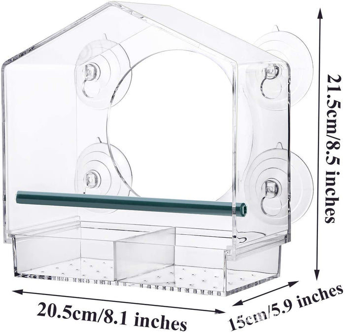 Creative Simple Transparent House Acrylic Bird Feeder 🇨🇳