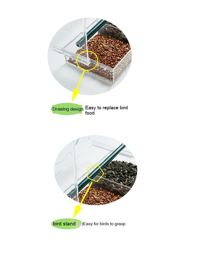 Creative Simple Transparent House Acrylic Bird Feeder 🇨🇳
