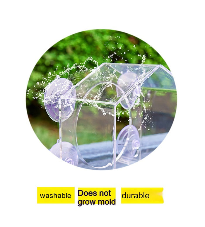 Creative Simple Transparent House Acrylic Bird Feeder 🇨🇳