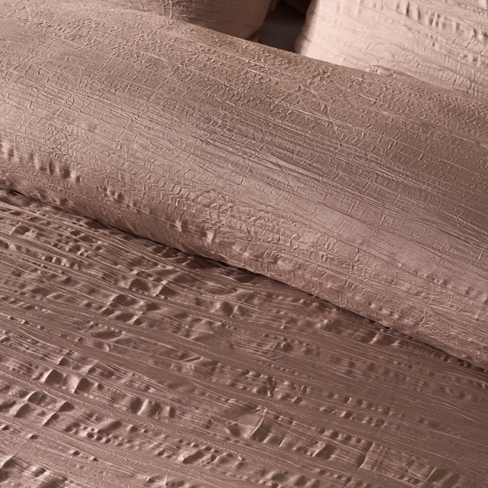 Crinkle Duvet Set - Mink 🇬🇧