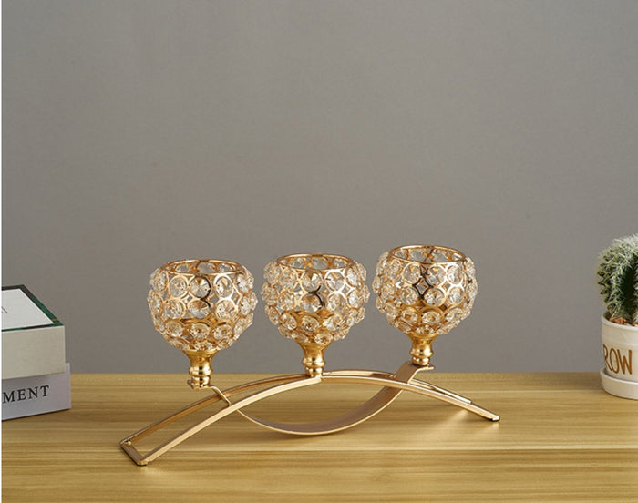Crystal Candle Holder Amazon Geometric Wrought Iron Candle Holder Ornaments 🇨🇳