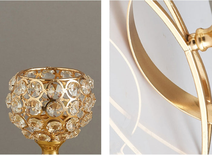 Crystal Candle Holder Amazon Geometric Wrought Iron Candle Holder Ornaments 🇨🇳