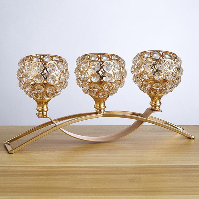 Crystal Candle Holder Amazon Geometric Wrought Iron Candle Holder Ornaments 🇨🇳