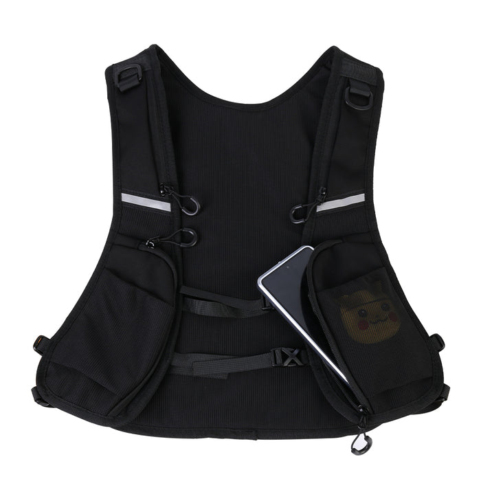 Cycling Running Vest Bag Reflective Hydration Vest Storage Bag Lightweight Backpack - Black 🇬🇧