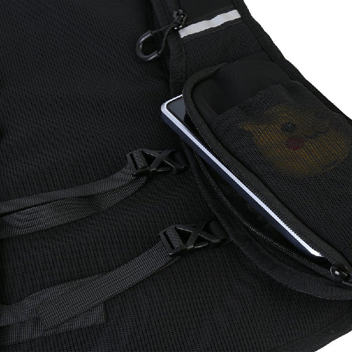 Cycling Running Vest Bag Reflective Hydration Vest Storage Bag Lightweight Backpack - Black 🇬🇧