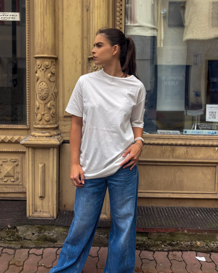 DÁMSKÉ OVERSIZED TRIČKO REPLAY S KAPSIČKOU NA RUKÁVU