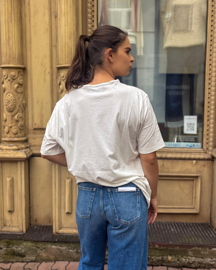 DÁMSKÉ OVERSIZED TRIČKO REPLAY S KAPSIČKOU NA RUKÁVU