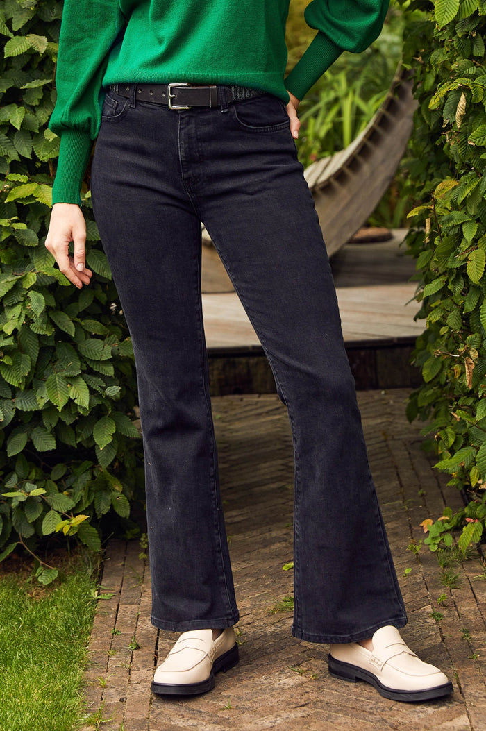 Denim Boot Cut Jean | Black - Aspiga