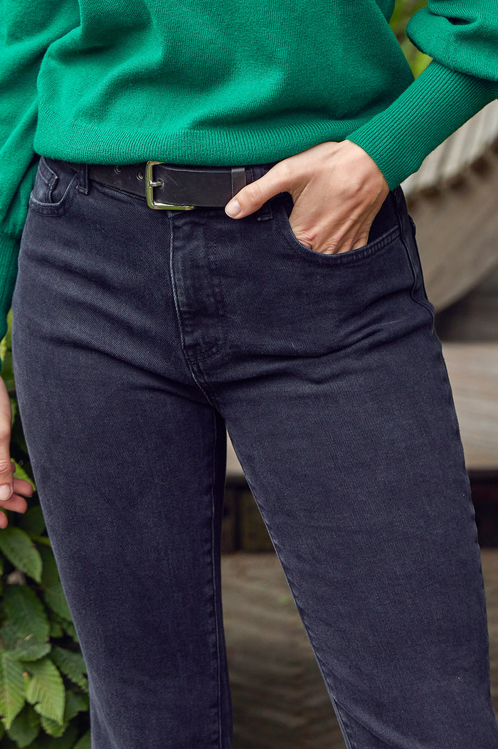 Denim Boot Cut Jean | Black - Aspiga