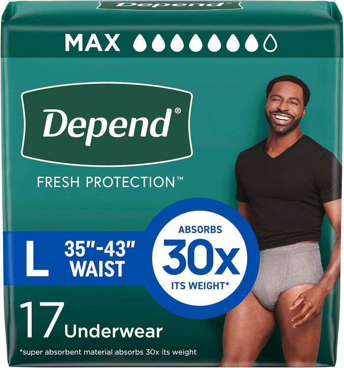Depend: Men's Maximum Absorbency Underwear