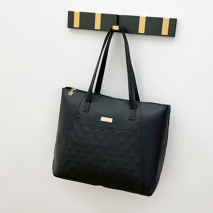 Diamond-Embossed Large-Capacity Tote Bag 🇨🇳