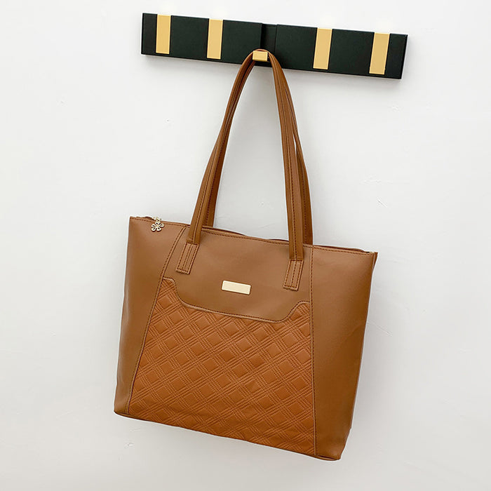 Diamond-Embossed Large-Capacity Tote Bag 🇨🇳