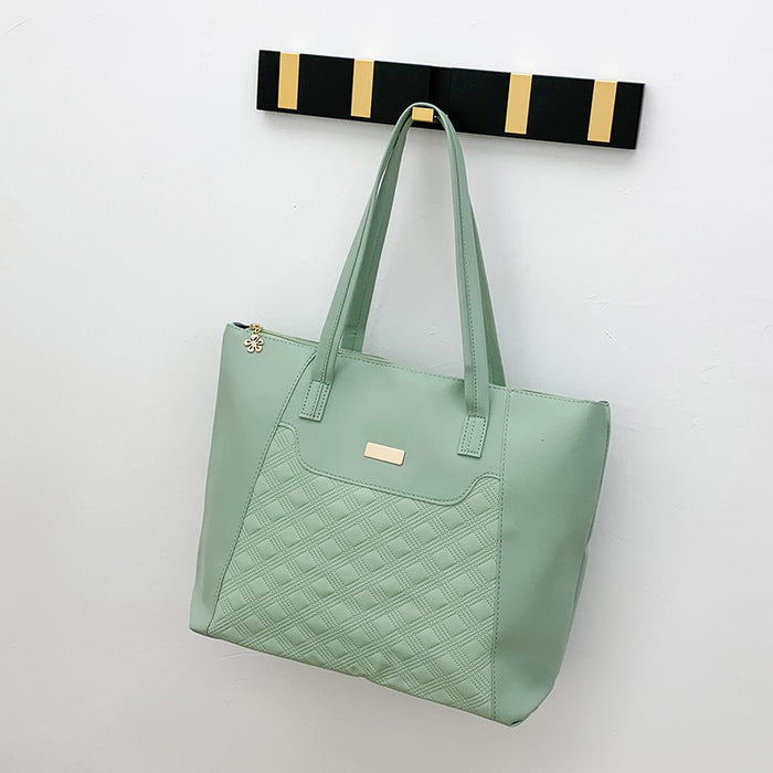 Diamond-Embossed Large-Capacity Tote Bag 🇨🇳