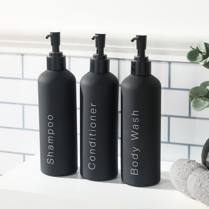 Dispenser Bottles, Black - 3 Pack 🇬🇧