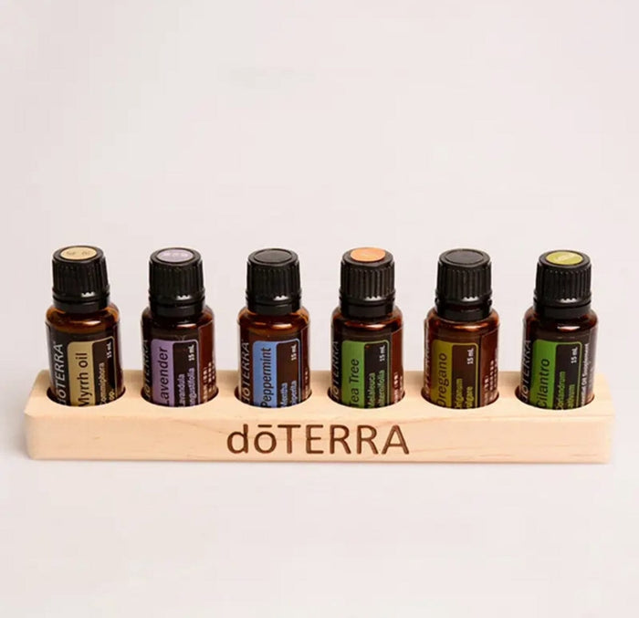 dōTERRA® Wooden Bottle Holder (6 Bottle) at Your Oil Tools