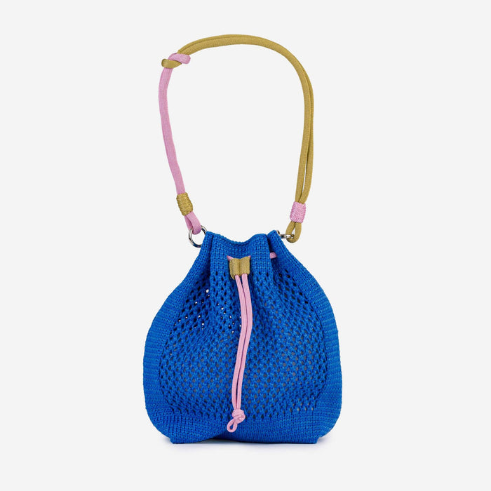 Drawstring Raffia Mini Bag