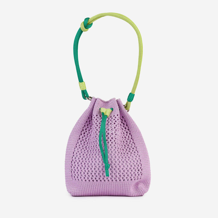 Drawstring Raffia Mini Bag