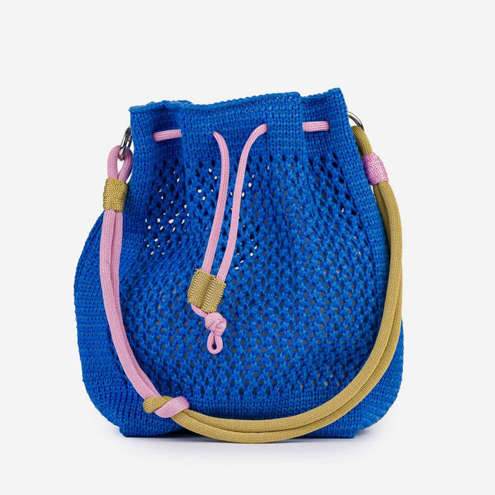 Drawstring Raffia Mini Bag