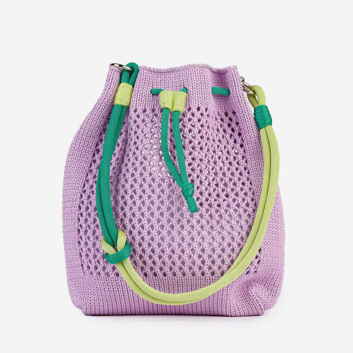 Drawstring Raffia Mini Bag