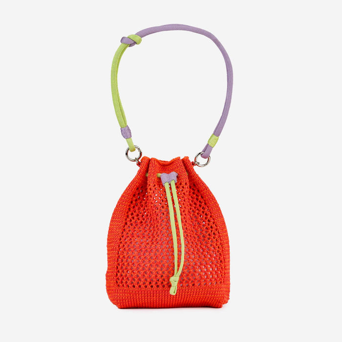 Drawstring Raffia Mini Bag