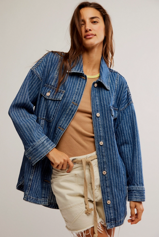 Dunes Shirt Jacket - Blue Abyss