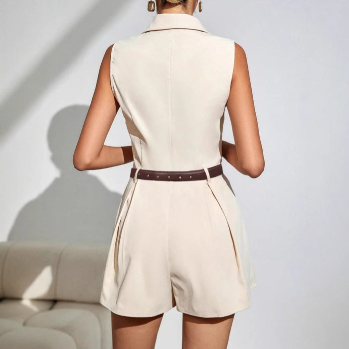 Elegant Commuter Pleated Short-Style Wide-Leg Jumpsuit 🇨🇳