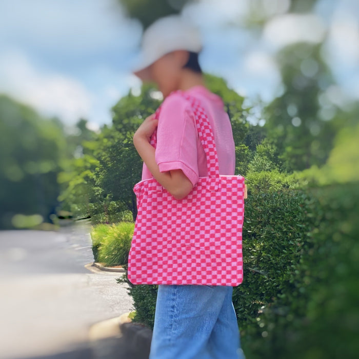 Ellison+Young Check Yourself Zipped Tote Bag