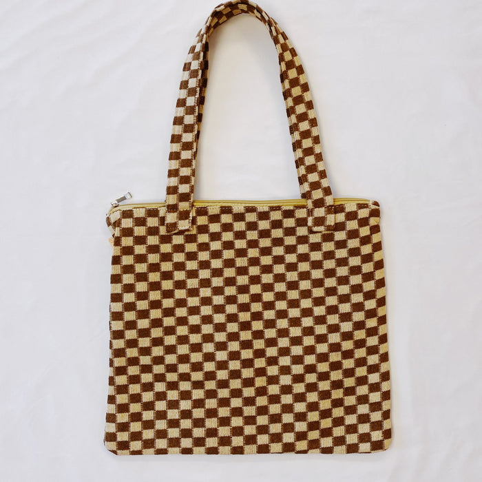 Ellison+Young Check Yourself Zipped Tote Bag