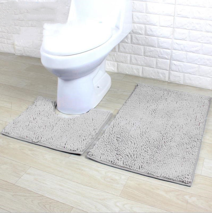 Encrypted Chenille Plush Carpet Bathroom Two-piece Floor Mat 🇨🇳