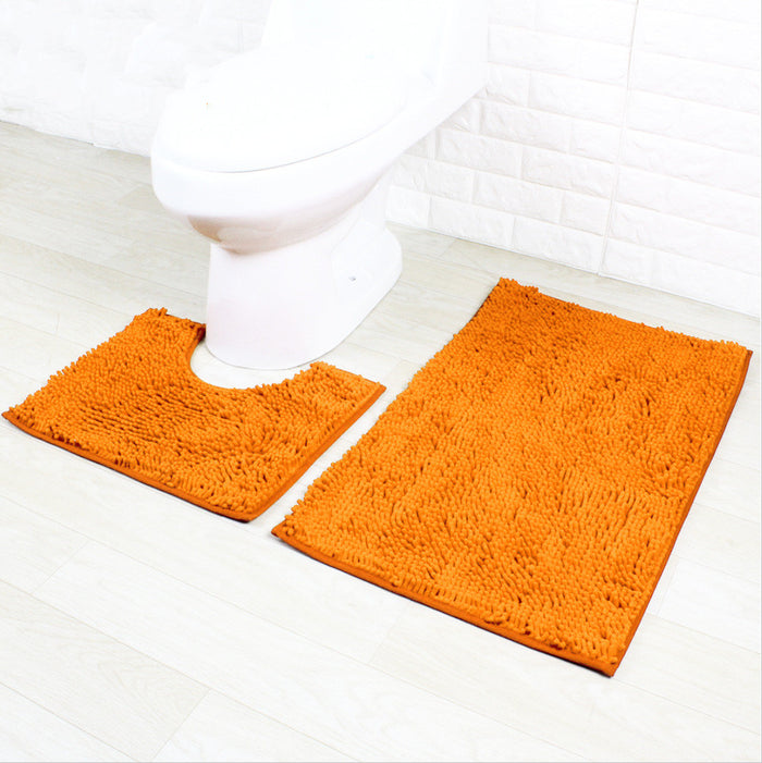 Encrypted Chenille Plush Carpet Bathroom Two-piece Floor Mat 🇨🇳
