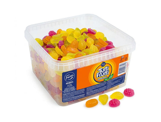 Fazer Tutti Frutti Original 2.2kg (77.60 oz) – Commercial Bulk Pack – Authentic Finnish Fruit Gummies