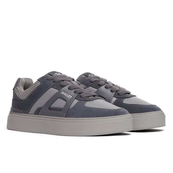Mallet London Fenchurch Dark Grey Mens Trainers