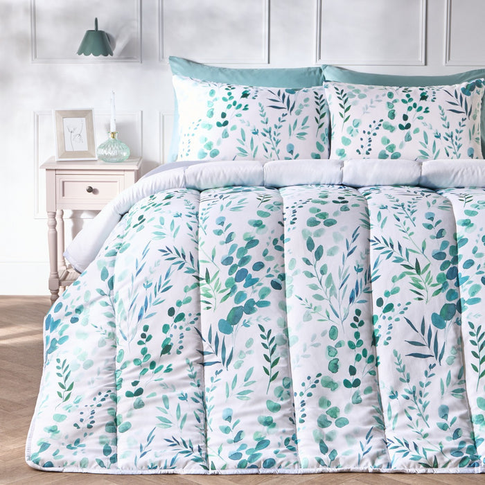 Floral Print Coverless 10.5 Tog Duvet Set - Sage 🇬🇧
