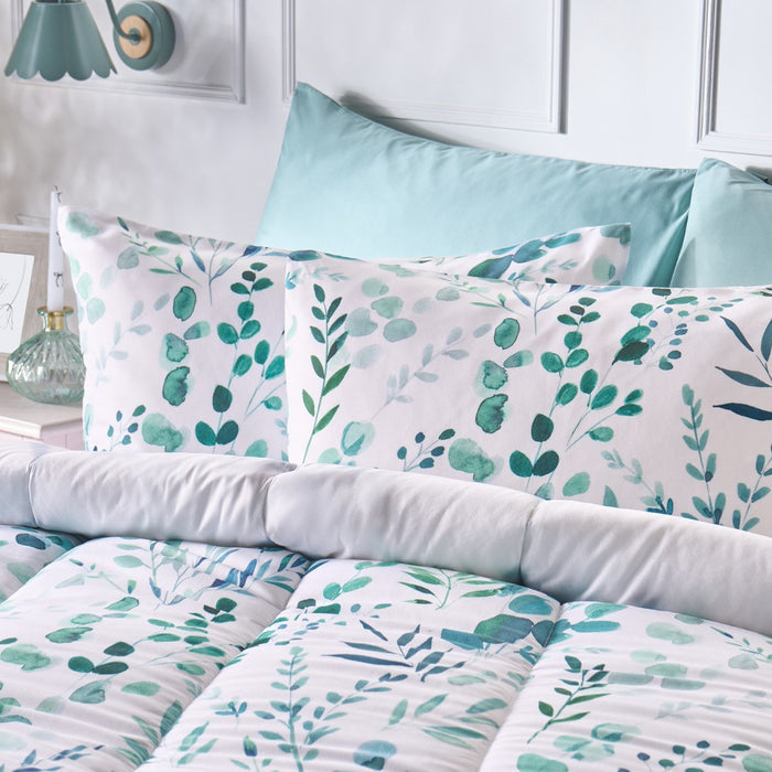 Floral Print Coverless 10.5 Tog Duvet Set - Sage 🇬🇧