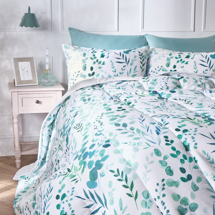 Floral Print Coverless 10.5 Tog Duvet Set - Sage 🇬🇧