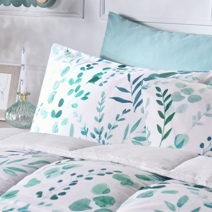 Floral Print Coverless 10.5 Tog Duvet Set - Sage 🇬🇧