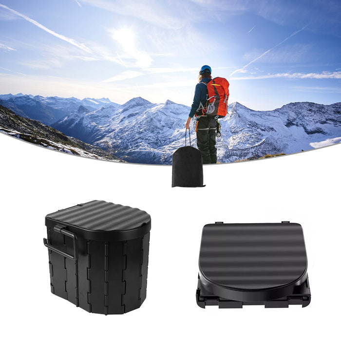 Folding Toilet Car Outdoor Travel Potty Portable for Camping Hiking Beach with 12 Garbage Bags 🇬🇧