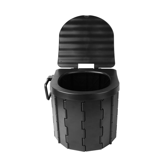 Folding Toilet Car Outdoor Travel Potty Portable for Camping Hiking Beach with 12 Garbage Bags 🇬🇧